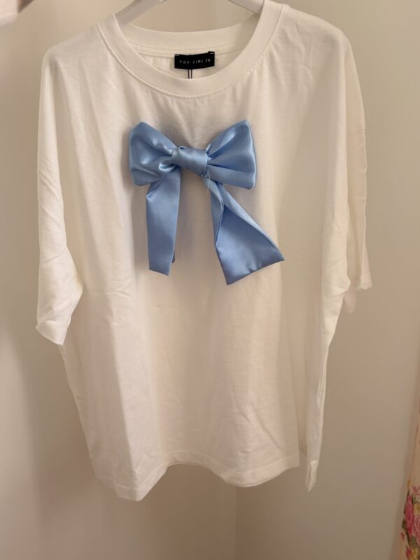 Tshirt fiocco blu 3D