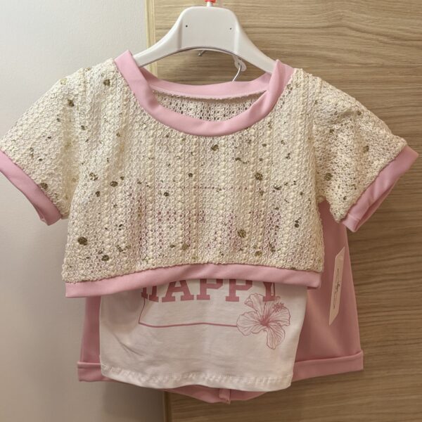 Coordinato Rosa con Paillettes