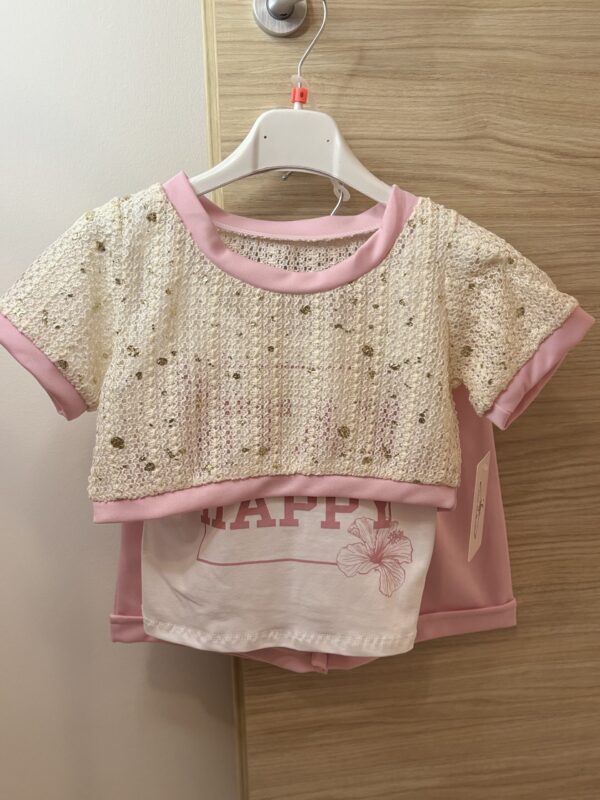 Coordinato Rosa con Paillettes