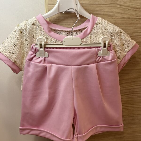 Coordinato Rosa con Paillettes