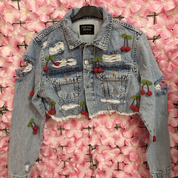 Giacca jeans cherry